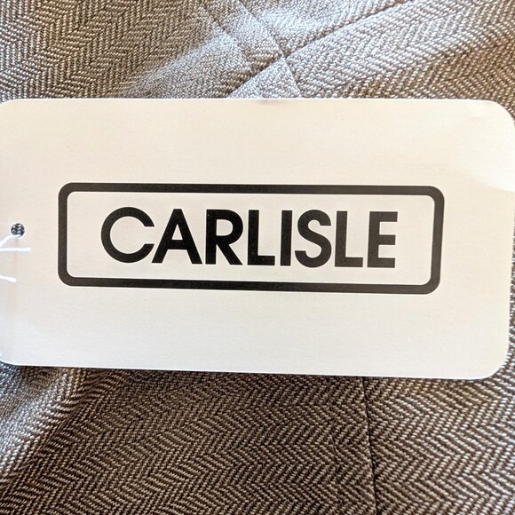 Carlisle Womens NWT Size 12 Tan Brown Herringbone Silk Wool Career Pencil Skirt - Picture 10 of 11